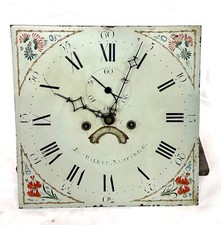 Antique 13" 8 Day Longcase Grandfather Clock Dial and Movement WALKER NANTWICH