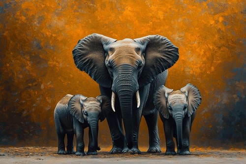 Elephant animal canvas picture - elephant,