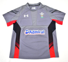 Wales 2014 2015 Away Rugby Shirt Men's Small Grey Under Armour Admiral Halfpenny
