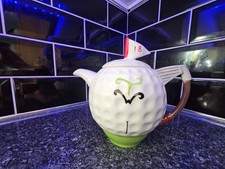Golf Ball Tea Pot By TONY WOOD 14x14cm - Rare Collectible - Porcelain
