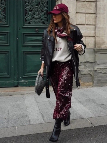 Bnwt zara burgundy - bnwt, sequin