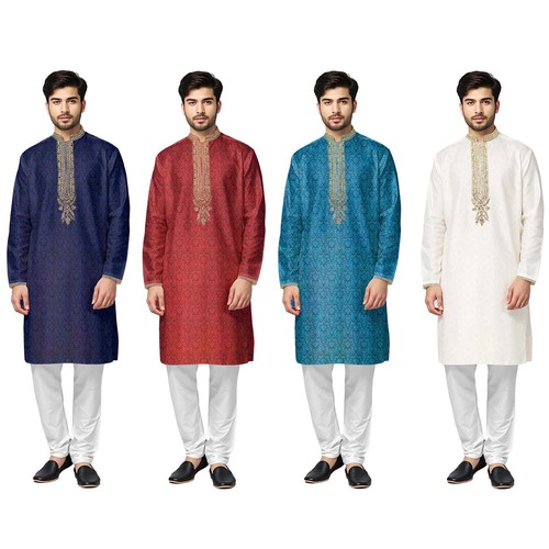 Mens jacquard kurta pajama - ,