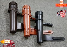 Saddle Hip Flask Top Leather Cased Stainless Steel Fox Hunting Horse Riding Gift