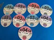 OLD USED TAX DISC  9x FROM