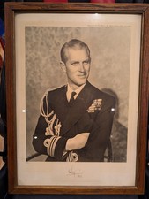 Prince Philip Photograph Portrait Autograph 1951 Royal (verified genuine)