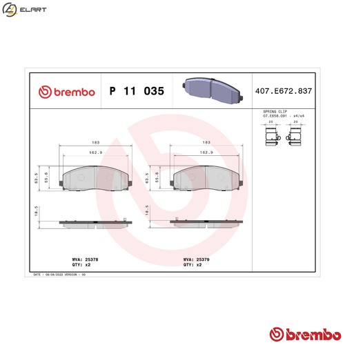 Brake pad set - disc, 11