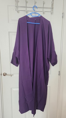 Purple open cardigan - purple, abaya