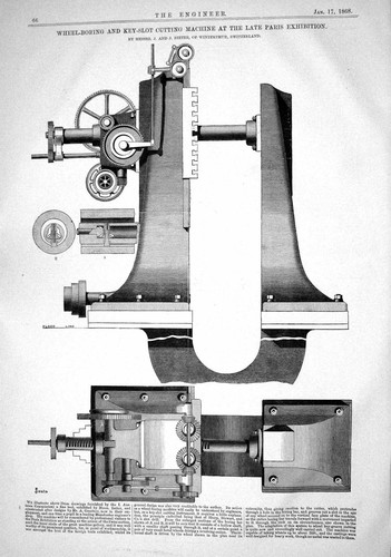 Old 1868 wheel boring - old, wheel-boring