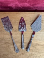 Vintage Butler Silver Plate Cake Slice Pie Server Slices + Mayell +Other x 3