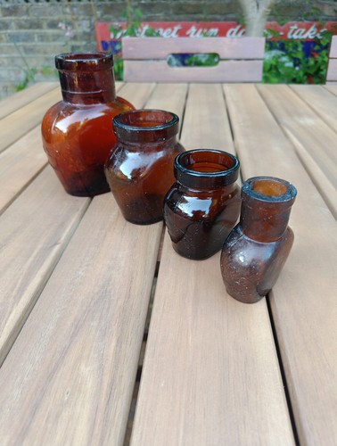 Vintage amber brown 2oz - brown, 2oz,