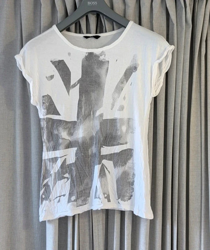 White grey union jack print - grey,