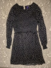 Seraphine Navy Polkadot Maternity Dress UK Size 10