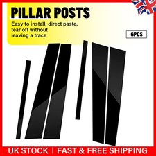 6PCS Door B C Pillar Post Trim