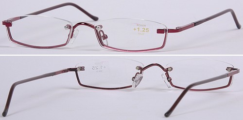 Semi rimless red - semi-rimless, reading