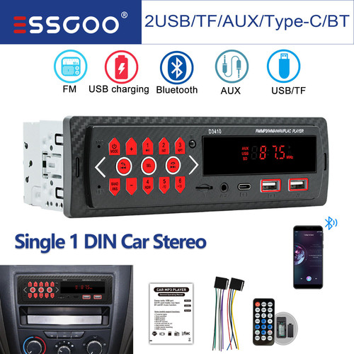 Essgoo single din car stereo - essgoo,