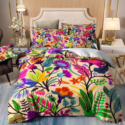 Florals boho duvet quilt - duvet, cover