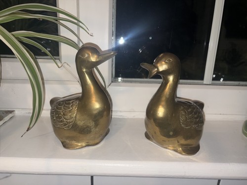 Large pair vintage brass - large,