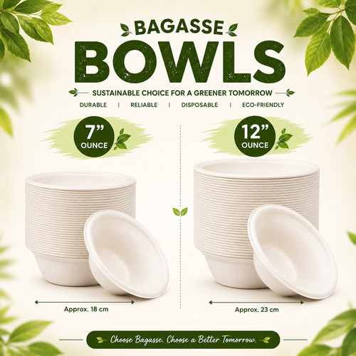 Pekb bagasse bowls 8oz 12oz - 8oz,