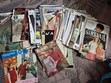 Vintage Original Knitting Patterns - Adult Womens Men- x10 Mystery Bundle Joblot