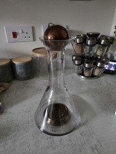 Tom Dixon Tank Glass Decanter 31cm Hand-Painted Copper  Used