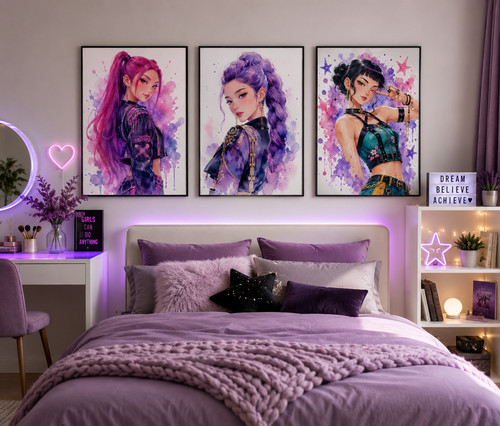 Kpop demon hunters unframed - kpop,