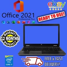 HP ZBook 17 G2 17.3" Inch Windows 10 Office i7 16GB RAM 128GB 1TB SSD CAD Laptop