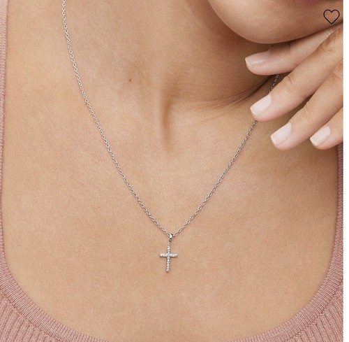 Cross diamond pendant - cross,