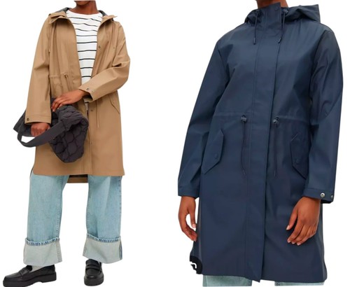 Rubberised hooded rain coat - tu,
