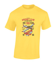 AIRCRAFT CLUB MENS T SHIRT COOL AEROPLANE PILOT DESIGN RAF COOL GIFT IDEA TOP