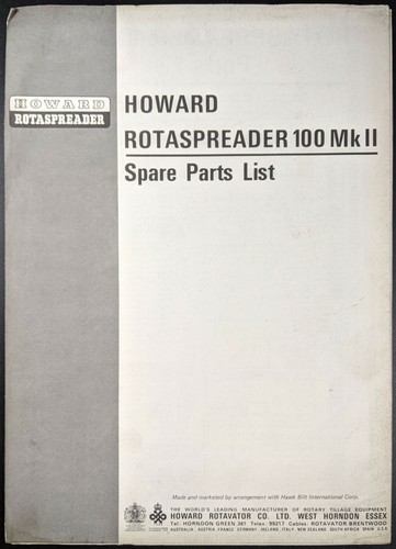 Howard rotaspreader 100 ii - howard,