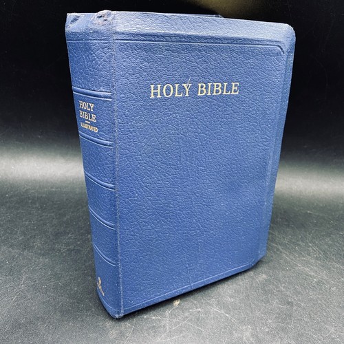 Kjv bible overhang blue - kjv, cover