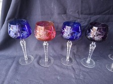 Set of 4 Etched Colored