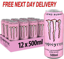 Monster Ultra Strawberry Dreams Energy Drink 500ml - Pack of 12