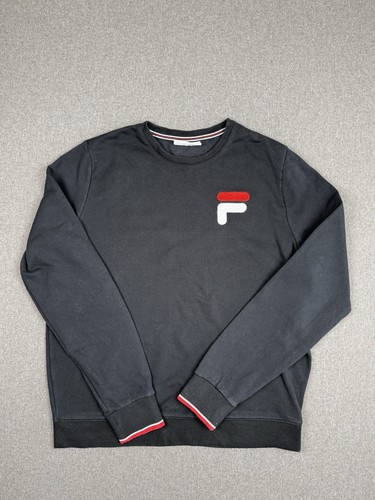Vintage fila black crew neck - vintage,
