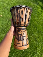 Djembe Drum 30cm - Elephant Wood Carving Decoration
