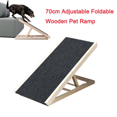 Large 70cm wooden dog ramp - large,