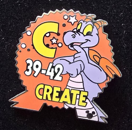 Epcot parking sign figment pin - epcot,