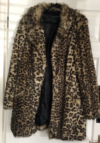 Faux leopard fur coat new - faux,