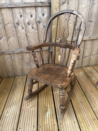 Child antique oak windsor - antique,