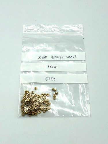 8ba brass full nuts bs57 - nuts, 100