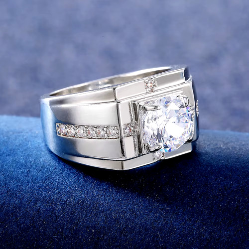 Chunky mens signet ring square - signet,