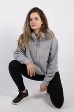 Fila Track Top Hoodie 90s Retro Vintage Grey Size XXL -SW2240