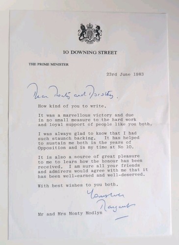Hand signed election letter - signed,