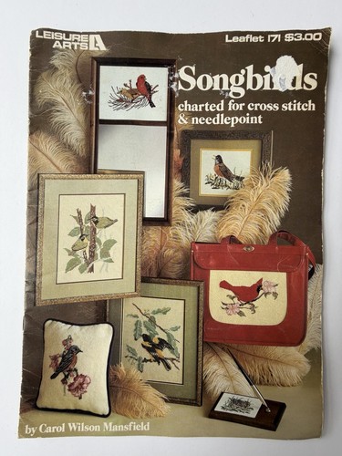 Songbirds cross stitch - cross, book