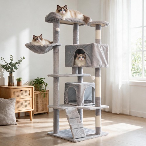144cm cat tree climbing - cat, tower