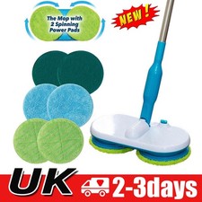 Electric Floating Mop |Rechargeable Motorised Spin Mop | With 6 Cleaning Pads UK