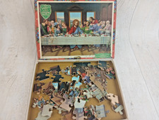 Retro vintage "Victory" Plywood Jigsaw Puzzle "The Last Supper" *all complete*