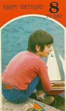 8th Happy Birthday Boys 8 Vintage Greeting Card Years Old - Model Boat Sailing