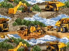 CAT Digger Fabric