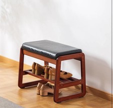 Solid Wood Shoe Bench 2 Tier